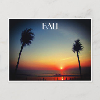 Cartão Postal bali sunset palms