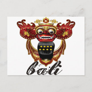 Cartão Postal Balinese Barong Indonésia Souvenir