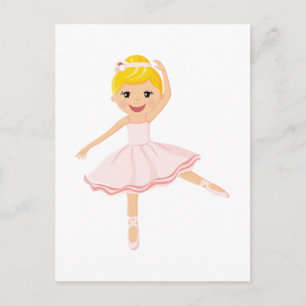 Cartão Postal Ballerina dançarina loira