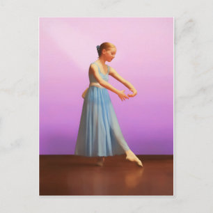 Cartão Postal Ballerina em Azul