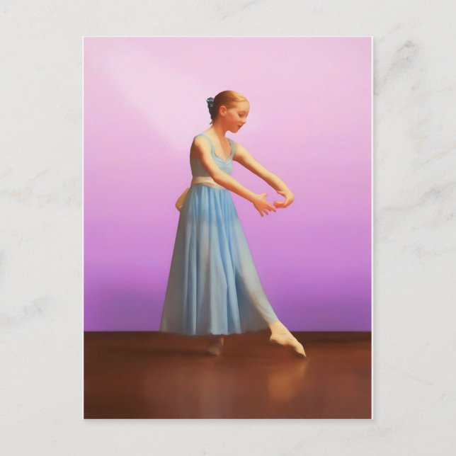 Cartão Postal Ballerina em Azul (Frente)
