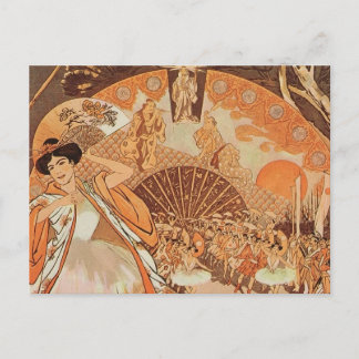Cartão Postal Ballerina Japonês Steinlen Reve Arte Francesa