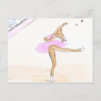 Cartão Postal Ballerina Kängaru Tanzen liebe postkarte