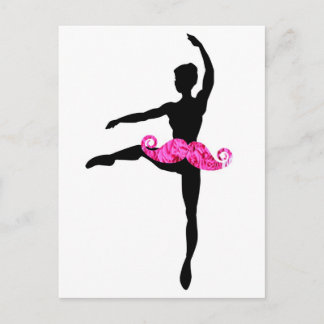 Cartão Postal Ballerina Mustache