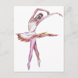 Cartão Postal Ballerina, presentes de dança de balé, cartas, cam