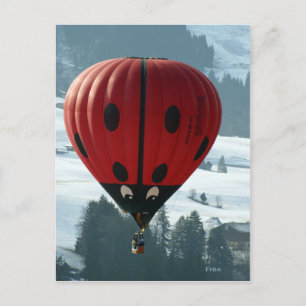 Cartão Postal ballooning com inseto da senhora