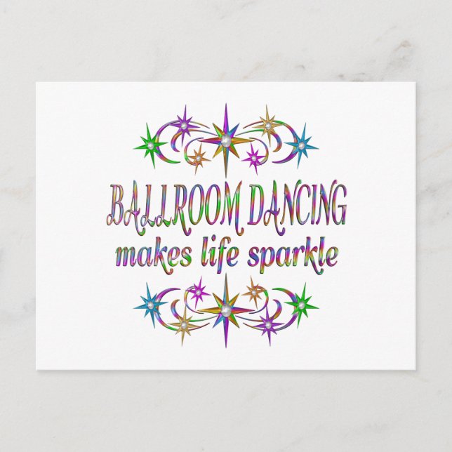 Cartão Postal Ballroom Dancing Sparkles (Frente)