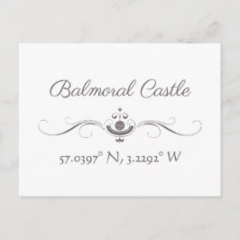 Cartão postal Balmoral Castle Latitude e Longitude