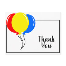 Balões Coloridos Obrigado
