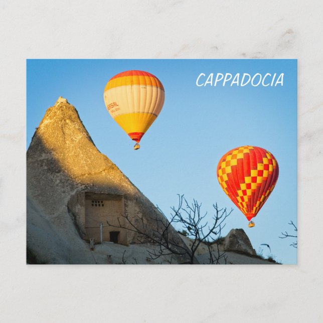 Cartão Postal Balões de ar quente sobre Cappadocia (Frente)