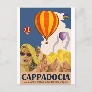 Cartão Postal Balões de Ar Quente sobre Cappadocia
