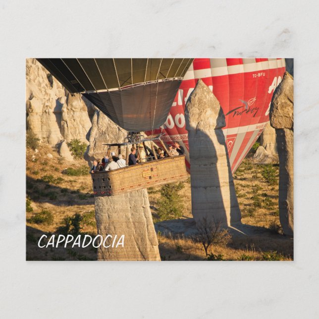 Cartão Postal Balões de ar quente sobre Cappadocia (Frente)