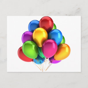 Cartão Postal balões de balões personalizam os antversários pers