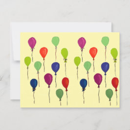 Cartão Postal Balões de festa coloridos