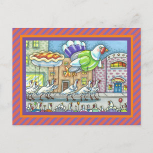 CARTÃO POSTAL BALÕES DE HÉLIO DE PARADE DO DIA TURQUIA ENGRAÇADO