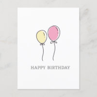 Balões Minimalistas Simples Feliz Aniversário Saud