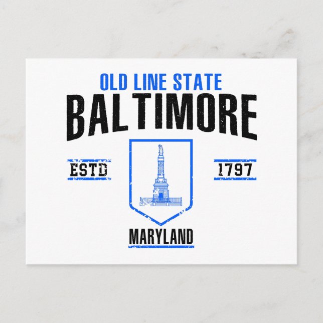 Cartão Postal Baltimore (Frente)