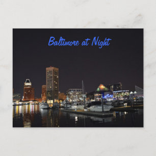 Cartão Postal Baltimore à noite
