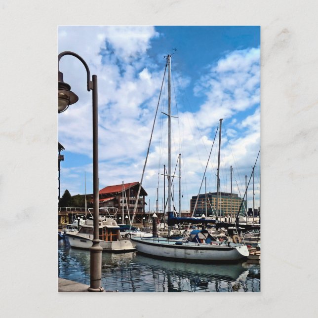 Cartão Postal Baltimore MD - Marina Perto de Fells Point (Frente)