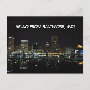 Cartão Postal Baltimore Skyline