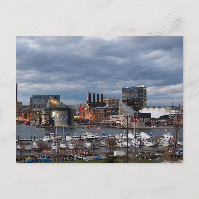 Cartão Postal Baltimore Sundown Skyline (Frente)