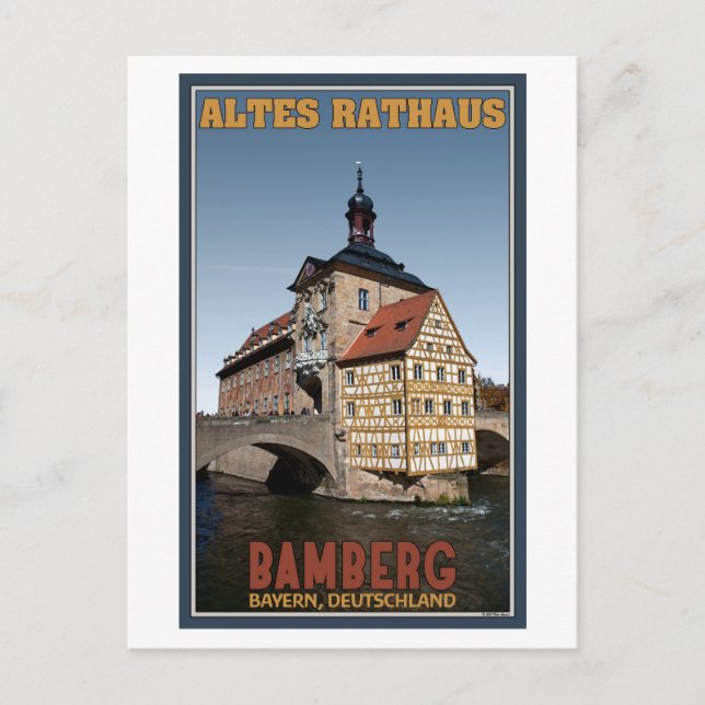 Cartão Postal Bamberg - Altes Rathaus Portrait (Frente)