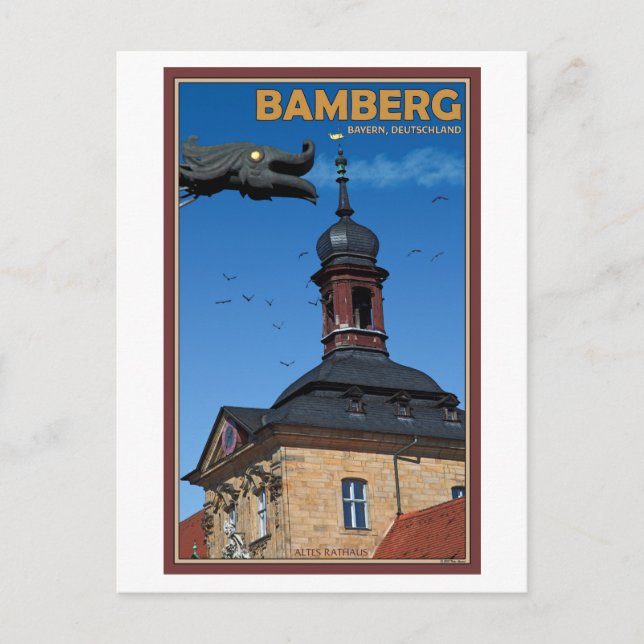 Cartão Postal Bamberg - Waterspout (Frente)