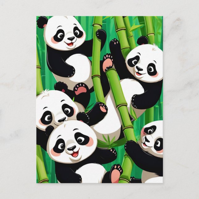 Cartão Postal Bamboo Panda (Frente)
