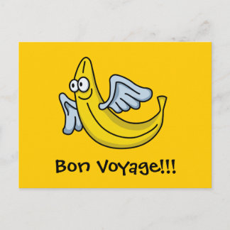 Cartão Postal Banana Amarela Voadora