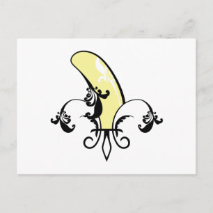 Cartão Postal banana fleur de lis