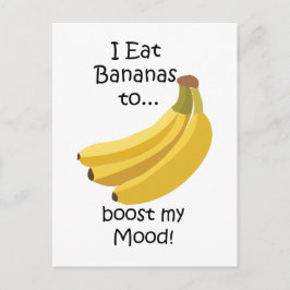 Cartão Postal Banana Fruit Boost My Mood Funny