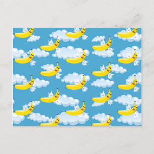 Cartão Postal Bananas de animação de comida