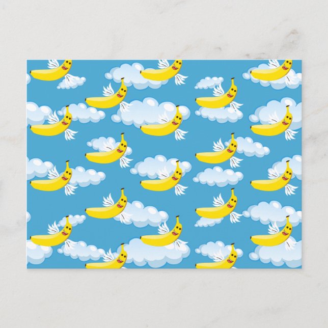 Cartão Postal Bananas de animação de comida (Frente)