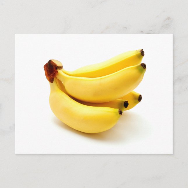Cartão Postal Bananas Finger de Dama em um fundo branco (Frente)