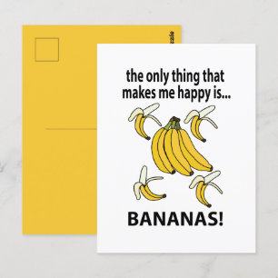 Cartão Postal Bananas Frutas Bananas Engraçadas