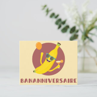 Cartão Postal Bananniversaire carte de voeux anniversaire humour