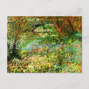 Cartão Postal Bancos de Seine Pont de Clichy Primavera Van Gogh