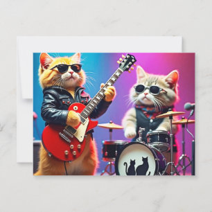 Cartão Postal Banda de gatos