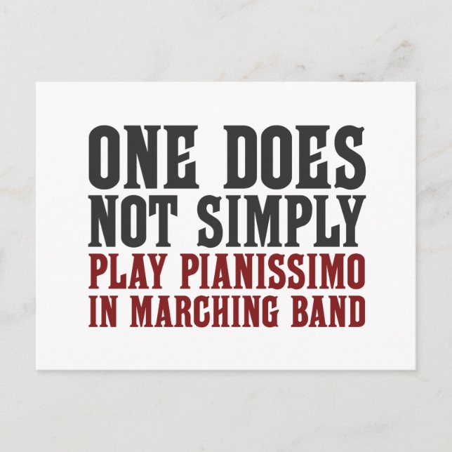 Cartão Postal Banda de Marcha Pianissimo (Frente)