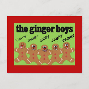 Cartão Postal banda "Ginger Boys" Gingerbird Man
