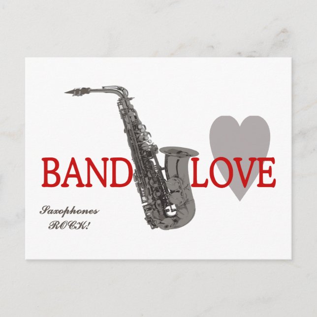 Cartão Postal Banda Love/ Saxofone (Frente)