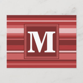Cartão Postal Banda vermelha monograma