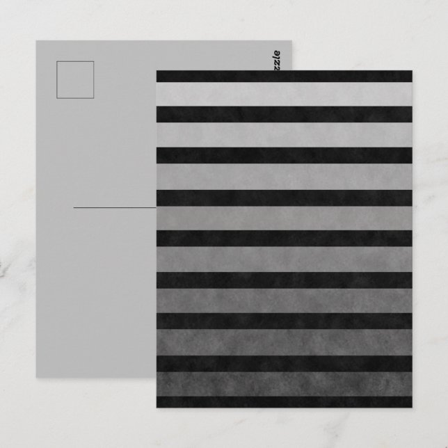 Cartão Postal Bandas De Camuflagem Preta E Cinza Texturizadas (Frente/Verso)