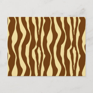 Cartão Postal Bandas-zebra - Castanho-chocolate e castanho-camel