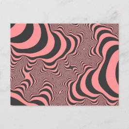Cartão Postal Bandas-zebra rosa desbotadas