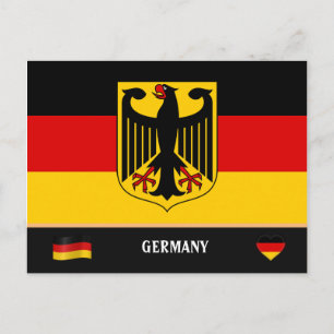 Cartão Postal Bandeira alemã & Viagem pelo país alemão / Alemanh