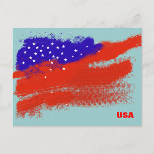 Cartão Postal bandeira américa