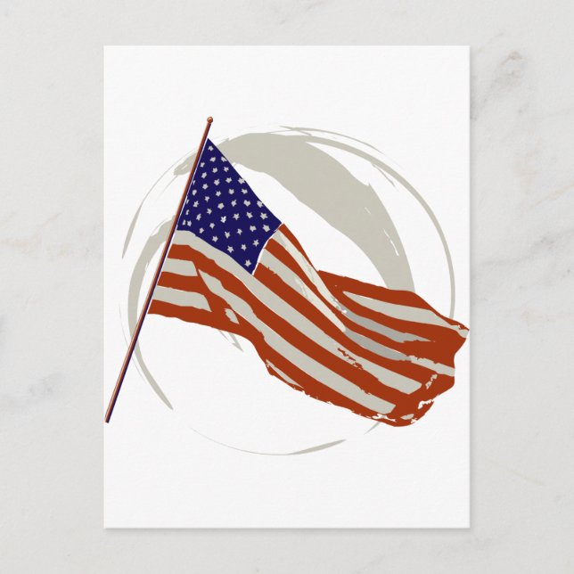 Cartão Postal bandeira americana (Frente)