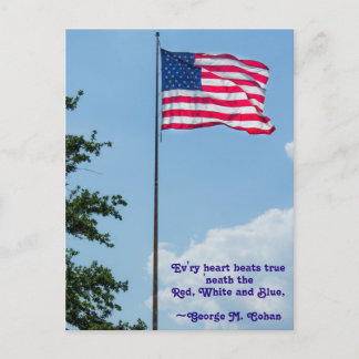Cartão Postal Bandeira Americana