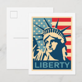 Cartão Postal Bandeira Americana